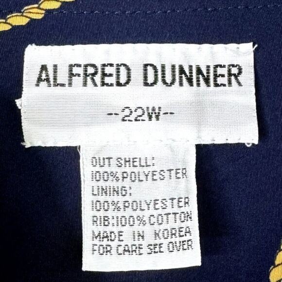 Alfred Dunner Nautical Sailing Flags Navy Blue Lightweight Button Up Jacket 22W - Picture 3 of 12
